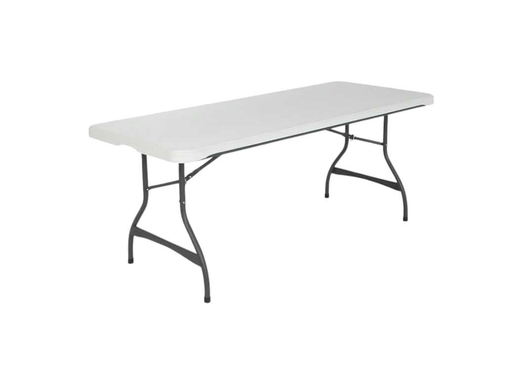 White Granite 6 Foot Stacking Folding Utility Table 4 Pack Z3820