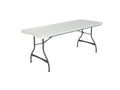 White Granite 6 Foot Stacking Folding Utility Table 4 Pack Z3820