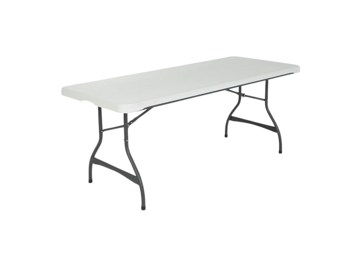 White Granite 6 Foot Stacking Folding Utility Table 4 Pack Z3820