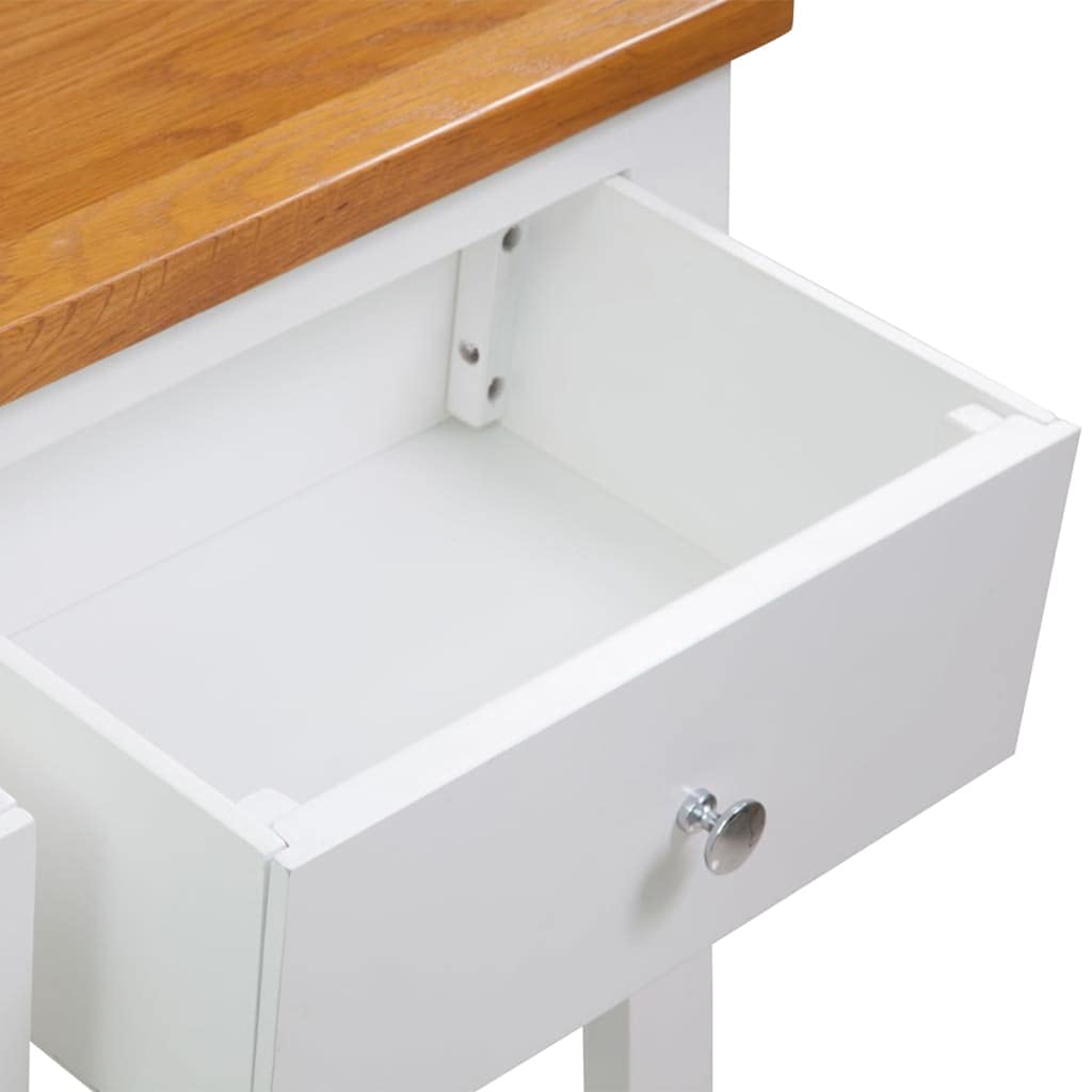 Rustic Brown 2 Drawer Solid Oak & Acacia Console Table D233