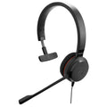 Wired Single-Ear Headset with Mic, Noise-Canceling Microphone, Black Y28898