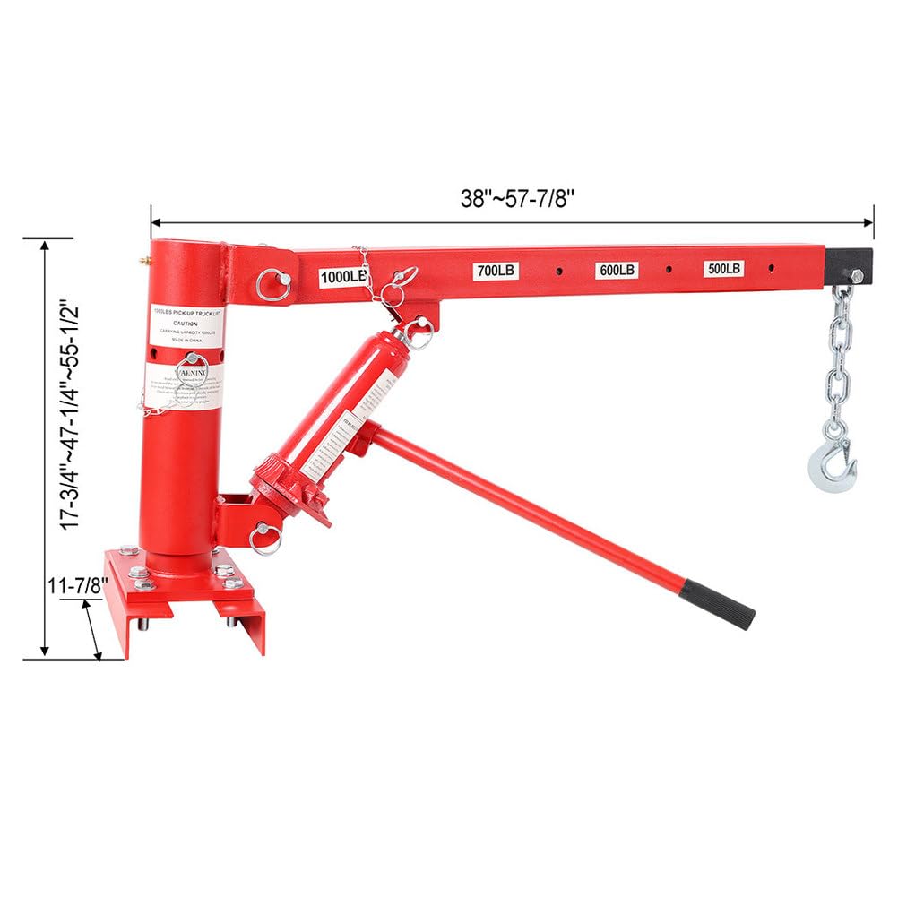 1000 lb Hydraulic Pickup Truck Crane Hoist Z548581