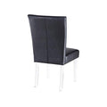 Black Faux Leather Side Chair Set of 2 V4461