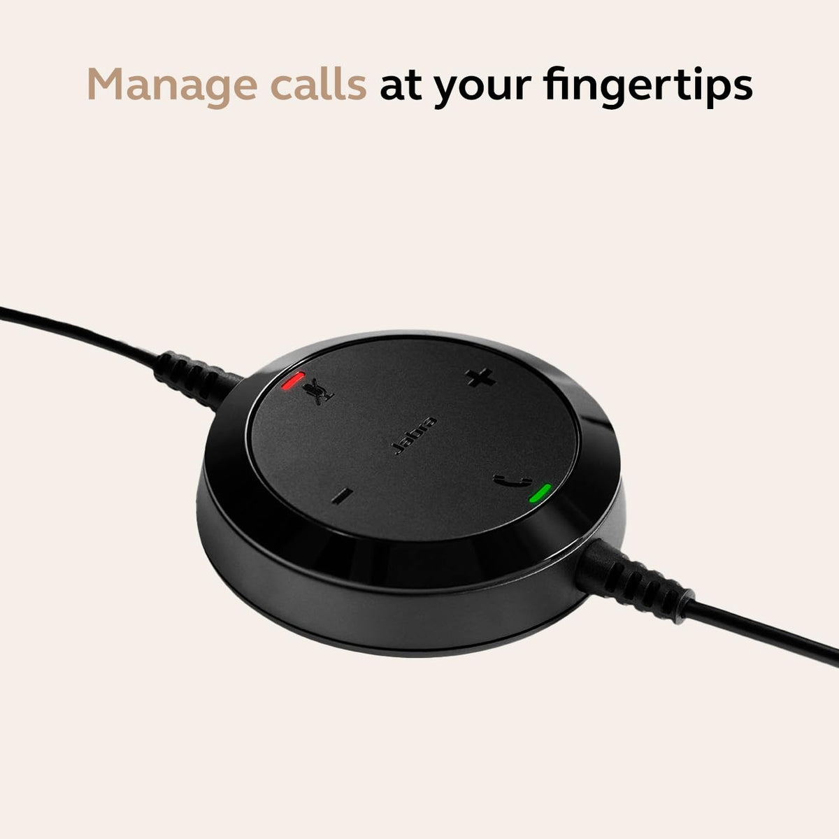 Wired Single-Ear Headset with Mic, Noise-Canceling Microphone, Black Y28898