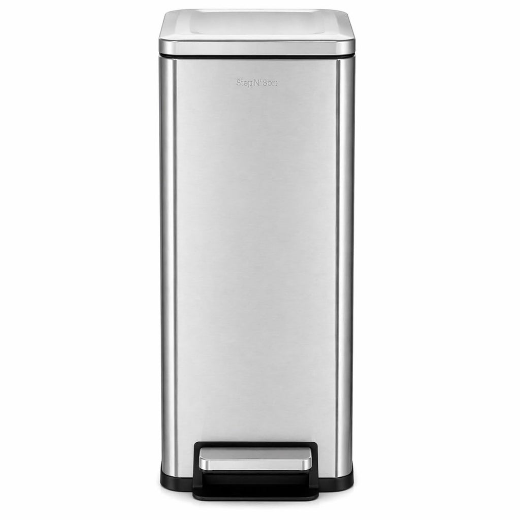 43L Dual Recycling Bin Stainless Steel W371436