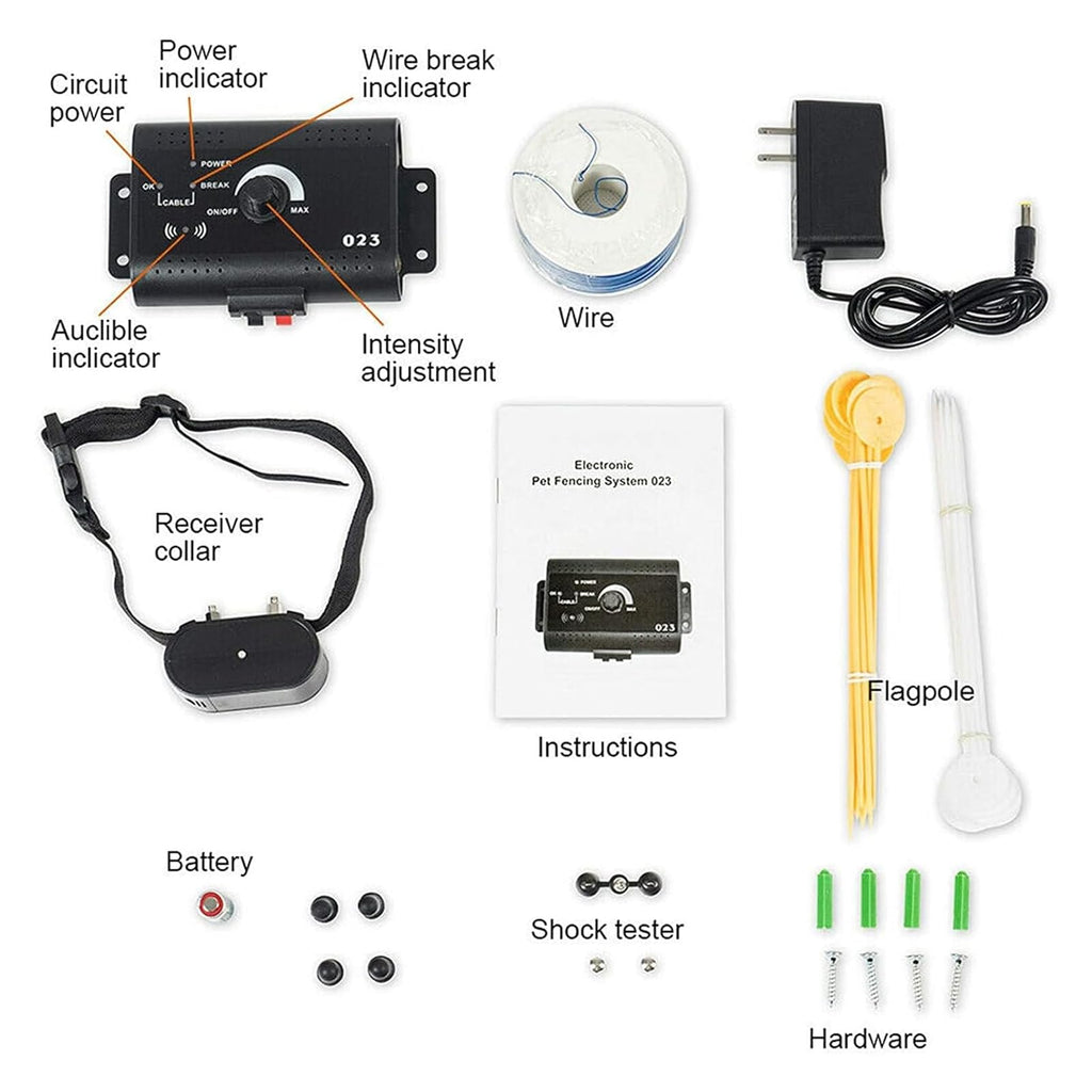Electronic Dog Fence & Training Collar System, 1/2 Acre, Waterproof T70186