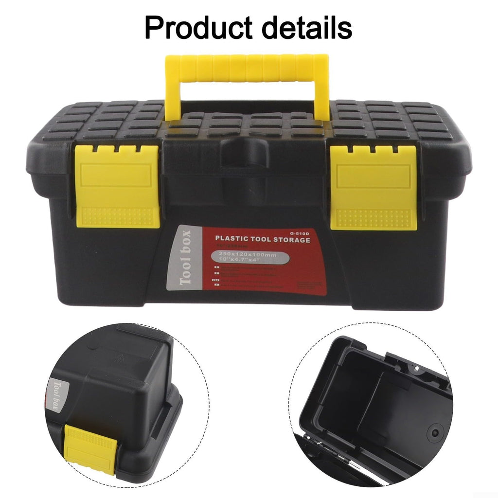 10 Inch Black Plastic Tool Storage Box V728424