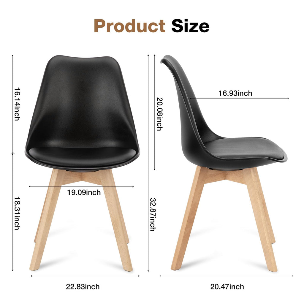 Dining Chairs Set of 4 PU Leather A287