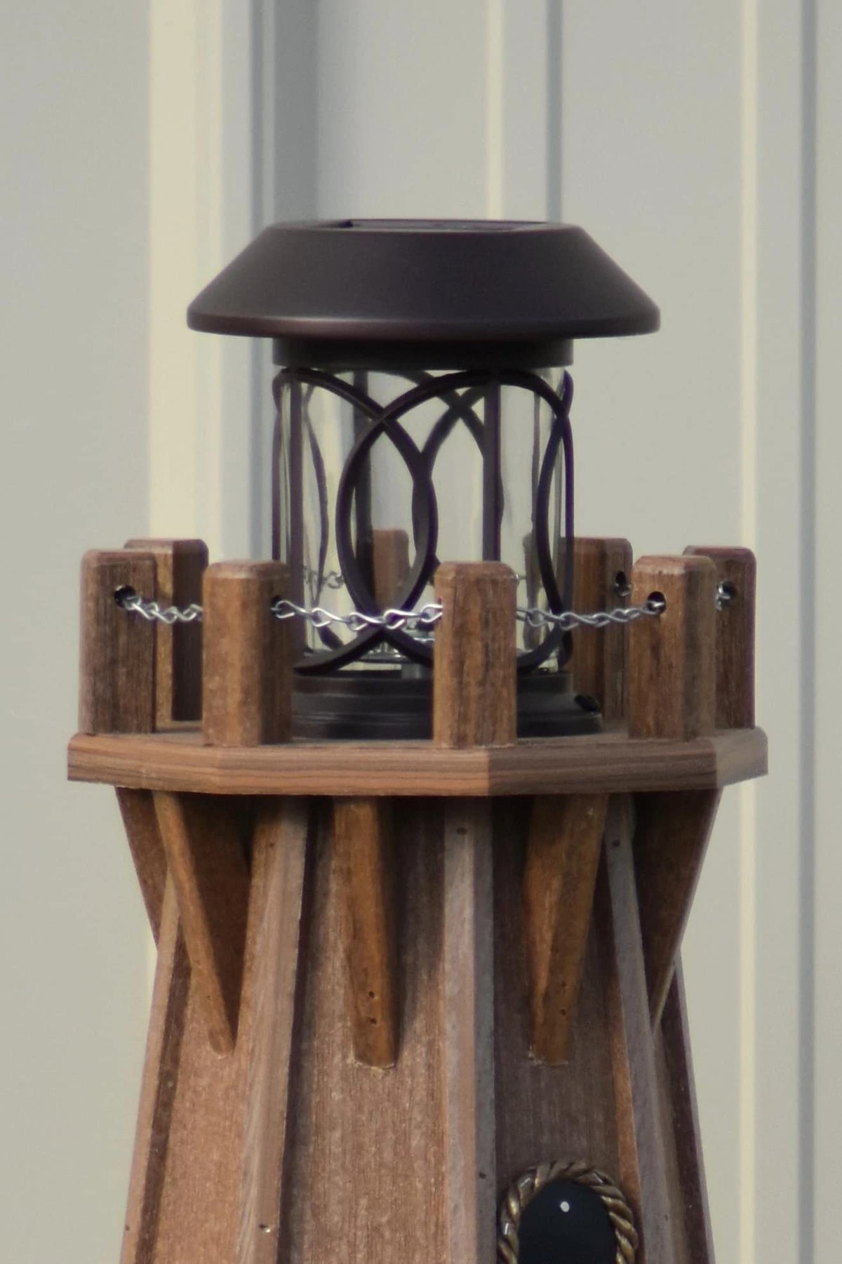 32" Solar Powered Poly Lighthouse K875367