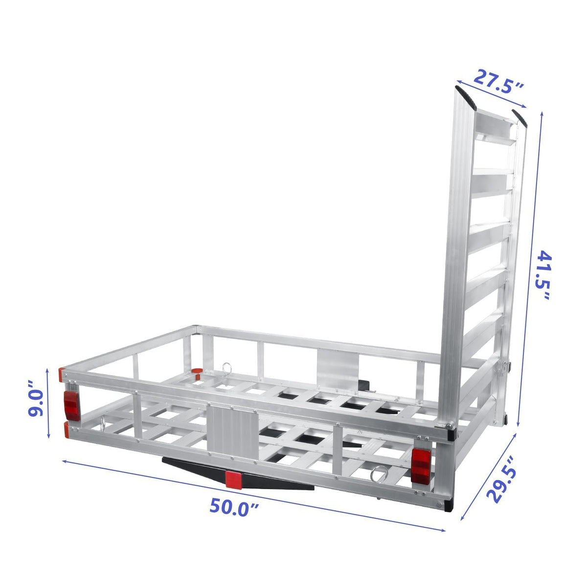 50" x 30" Aluminum Trailer Hitch Cargo Carrier with 41.5" Ramp X5935
