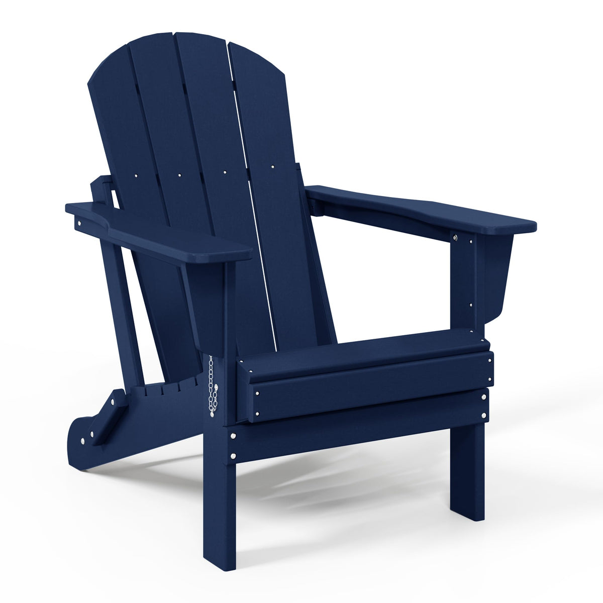 Navy Blue 3-Pieces Adirondack Chairs Set with Side Table P106