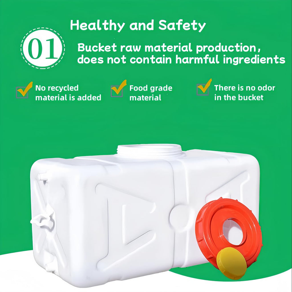 15L White Plastic Water Storage Tank T75788