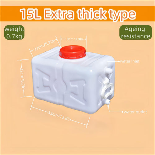 15L White Plastic Water Storage Tank T75788