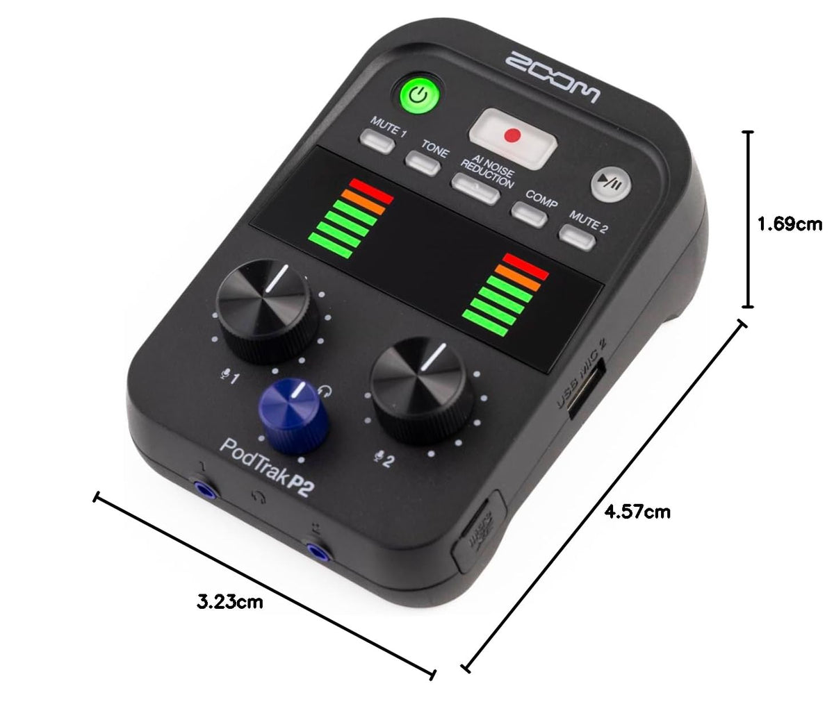 Podcast Recorder with 2 USB Mic Inputs V877374