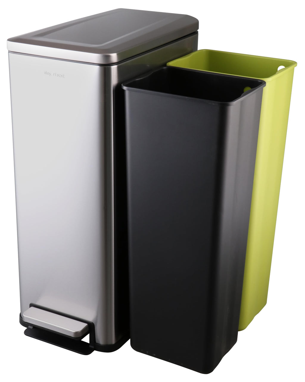 43L Dual Recycling Bin Stainless Steel W371436