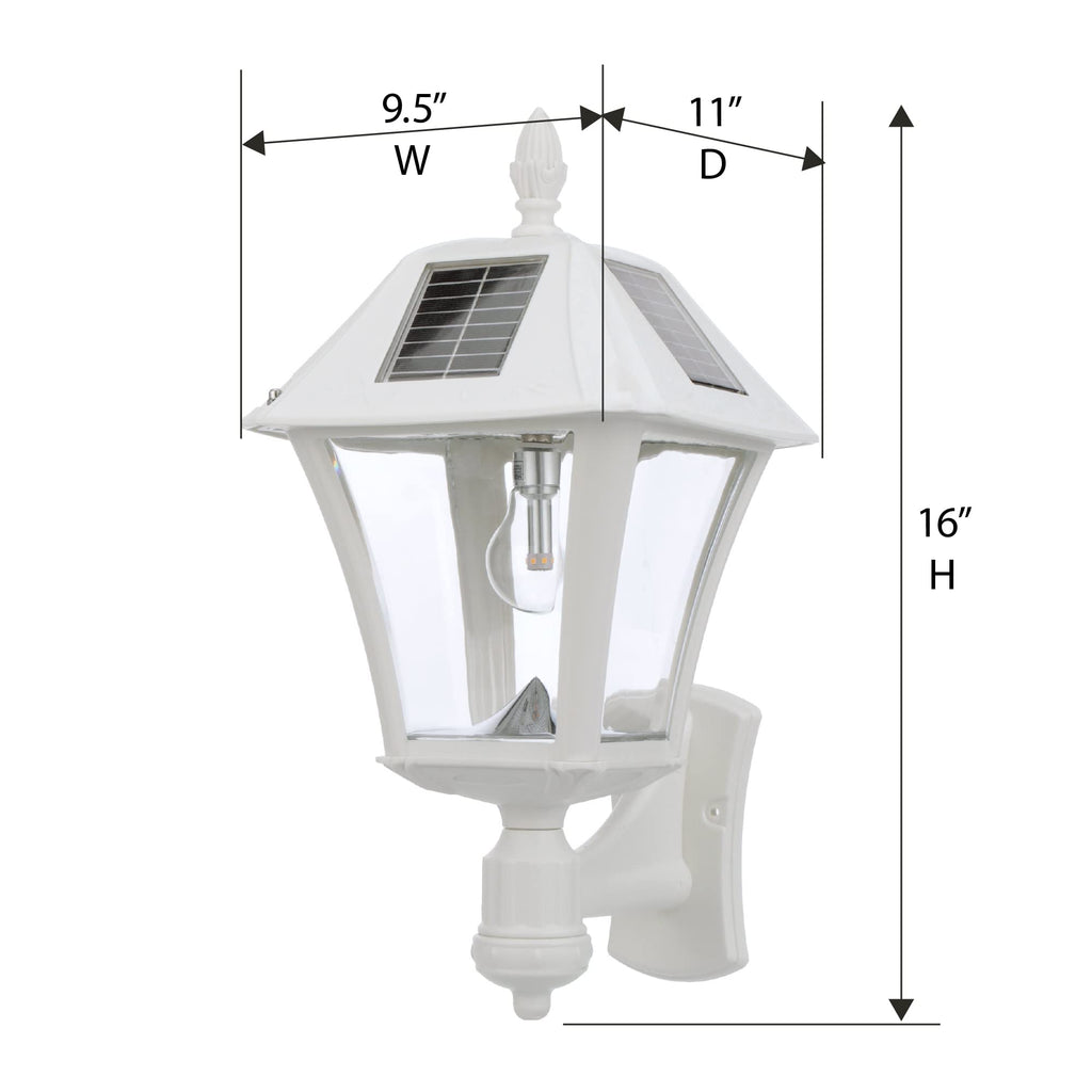 White Outdoor Solar Post Light with 3 Mounting Options I3298