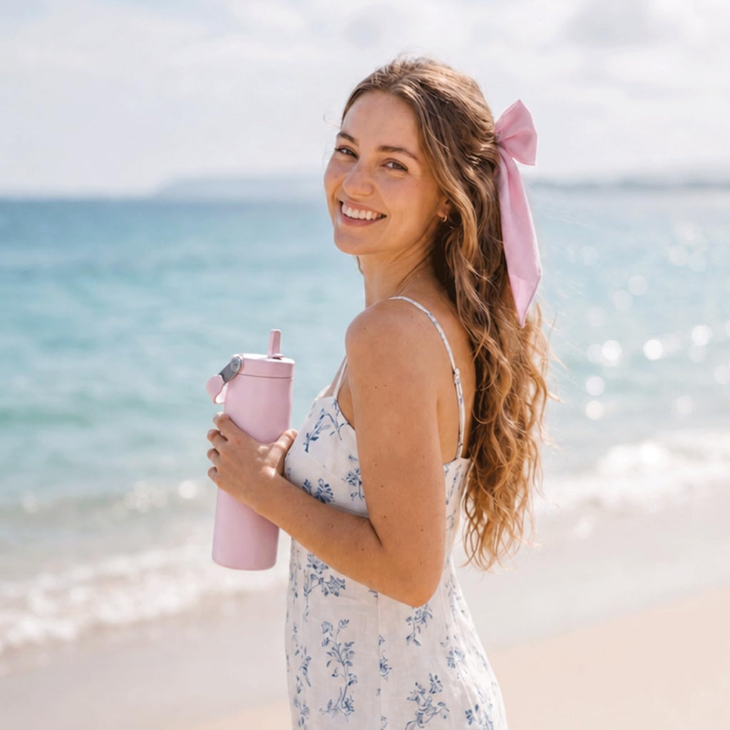 24 oz Insulated Tumbler with Flip Straw and Handle V449306