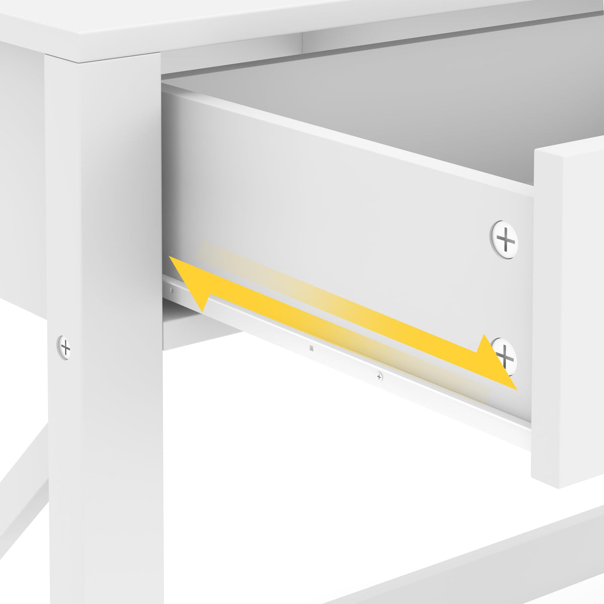 White Home Office Desk with Drawers K368911