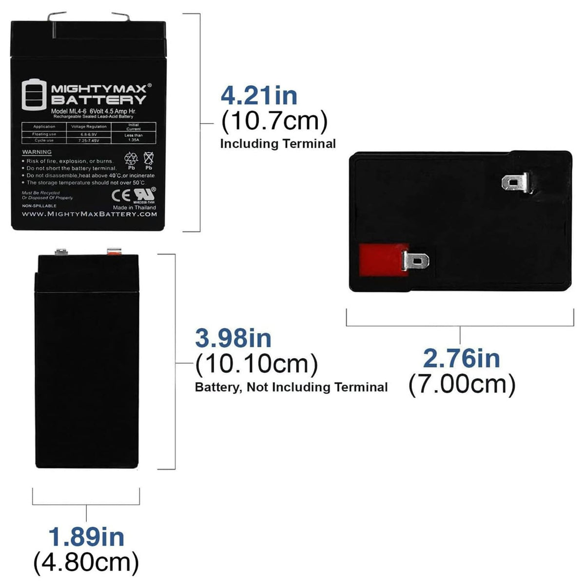 6V 4.5AH Replacement Battery 4 Pack S82741