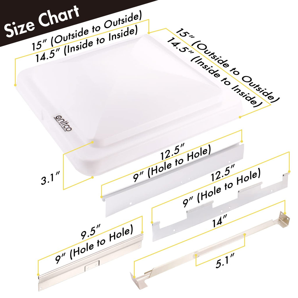 White RV Vent Lid Replacements 2-Pack A66281