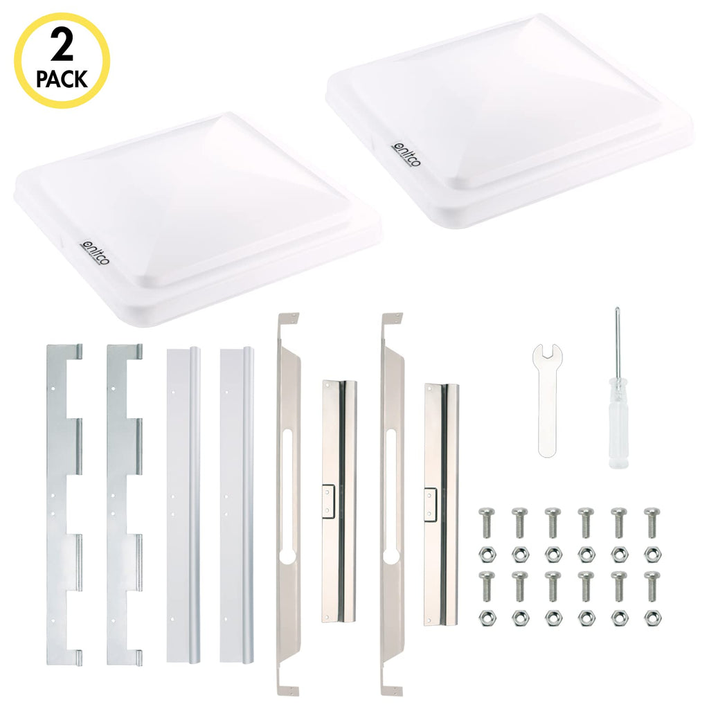 White RV Vent Lid Replacements 2-Pack A66281
