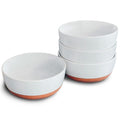 Ceramic Flat Bowls Set of 4 25 oz Porcelain Bowl H13193