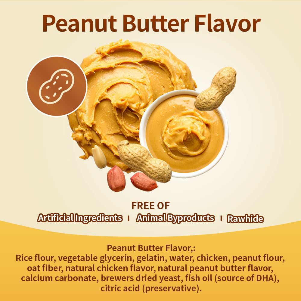Peanut Butter Flavor Natural Puppy Chew Sticks 3.7oz L367