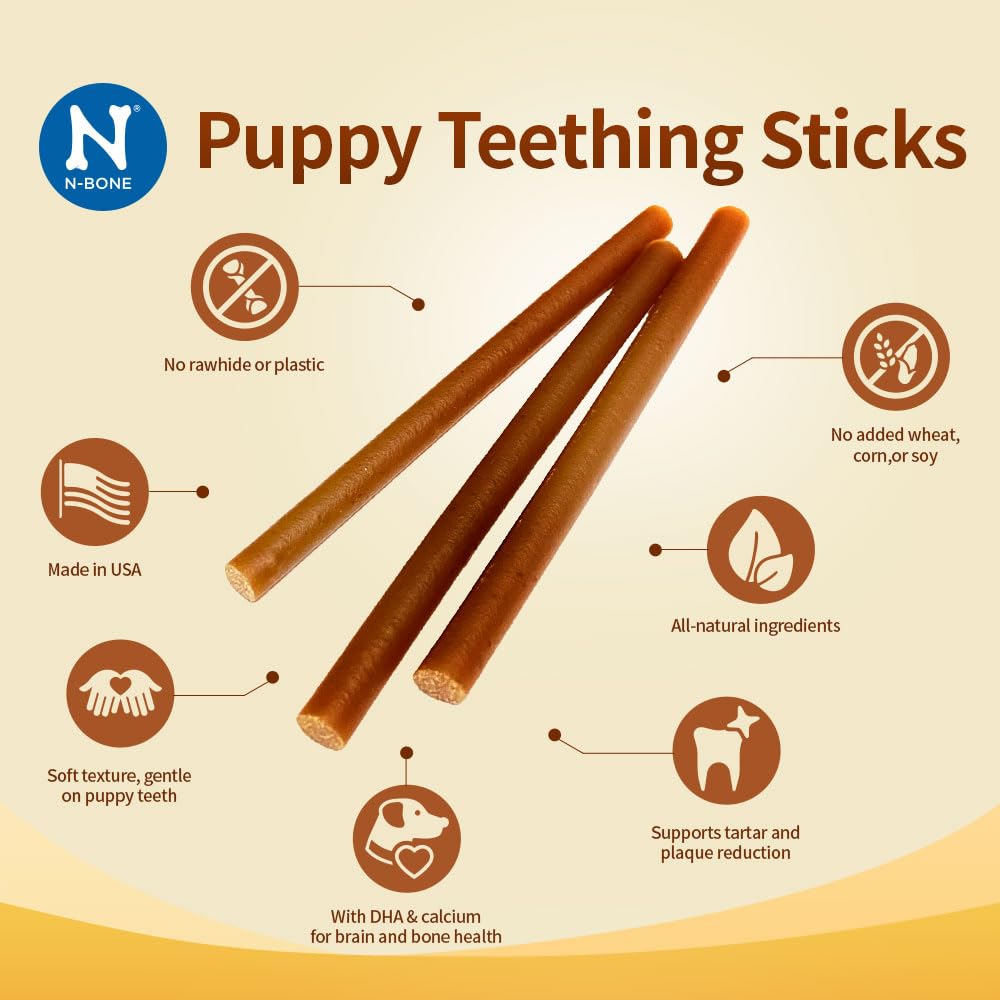 Peanut Butter Flavor Natural Puppy Chew Sticks 3.7oz L367