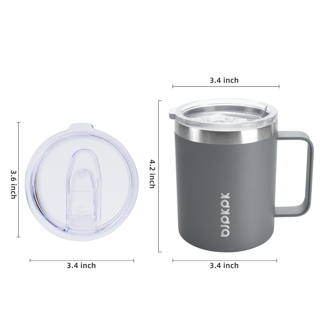 2PCS 14oz Insulated Stainless Steel Coffee Mug with Lid N576