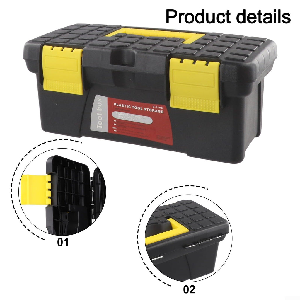 10 Inch Black Plastic Tool Storage Box V728424