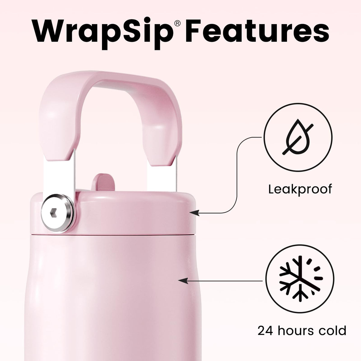 24 oz Insulated Tumbler with Flip Straw and Handle V449306