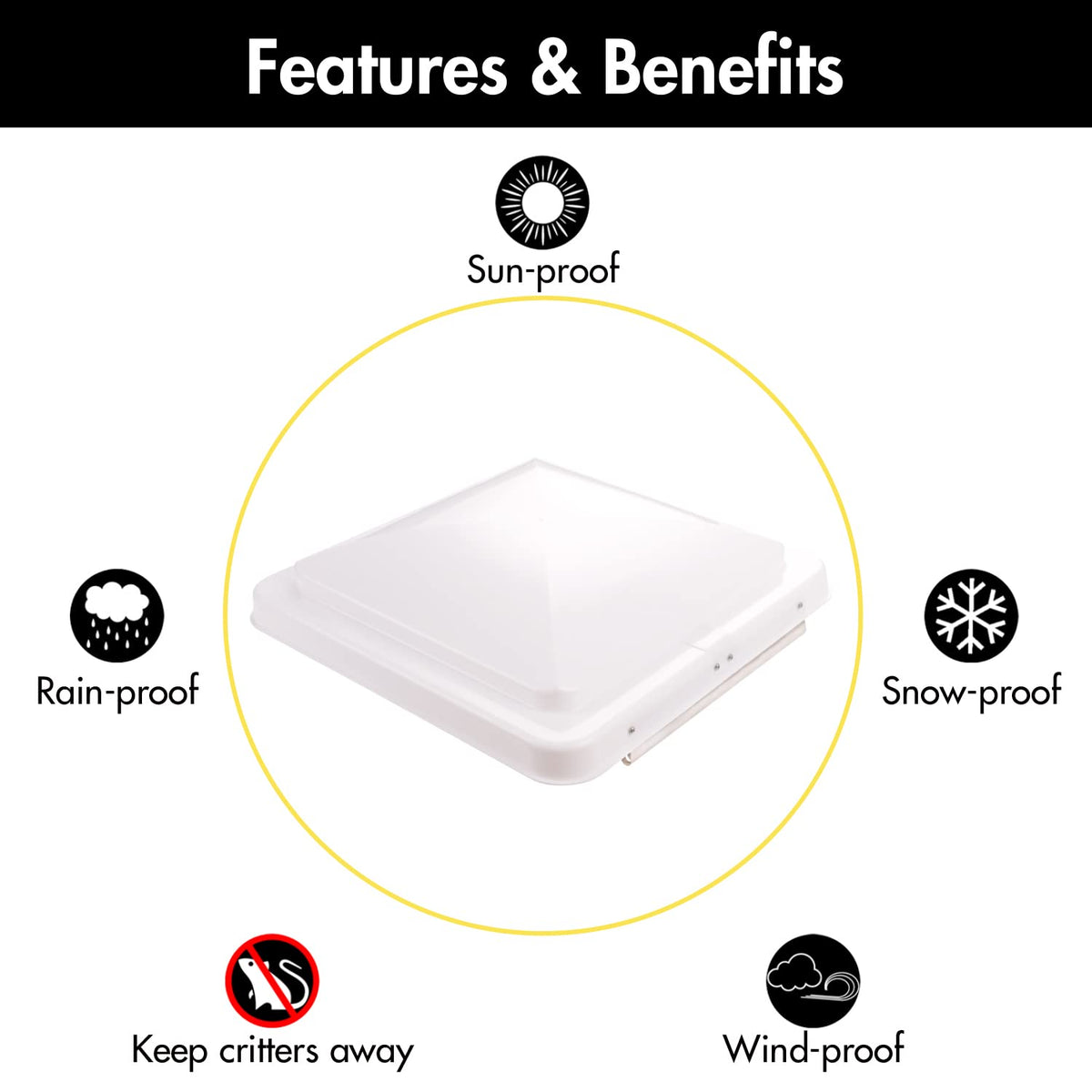 White RV Vent Lid Replacements 2-Pack A66281