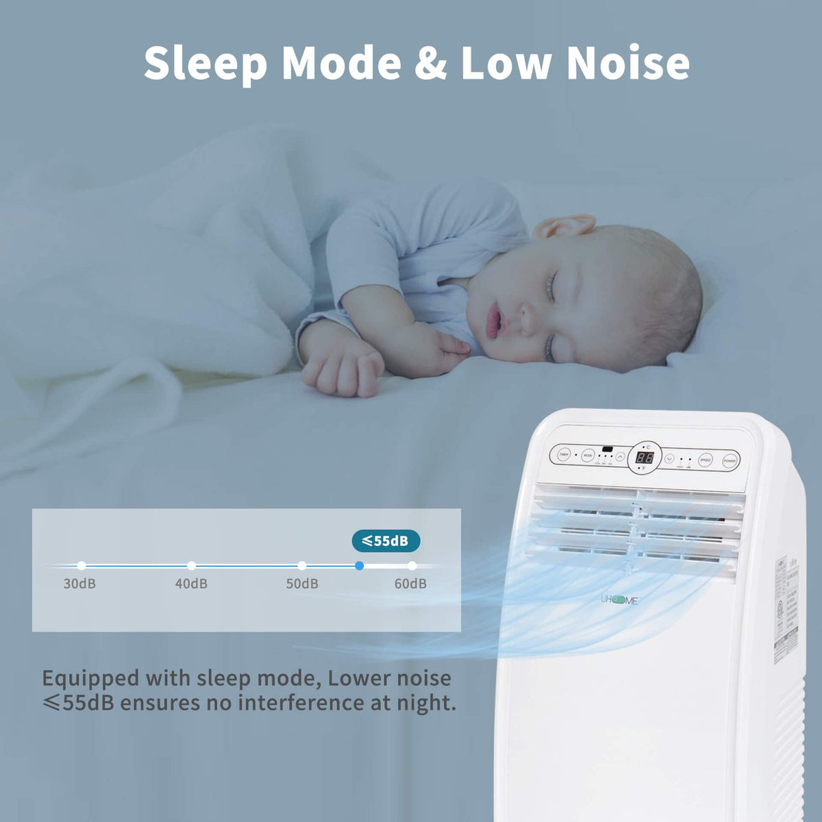 8000 BTU White Portable Air Conditioner Z6413
