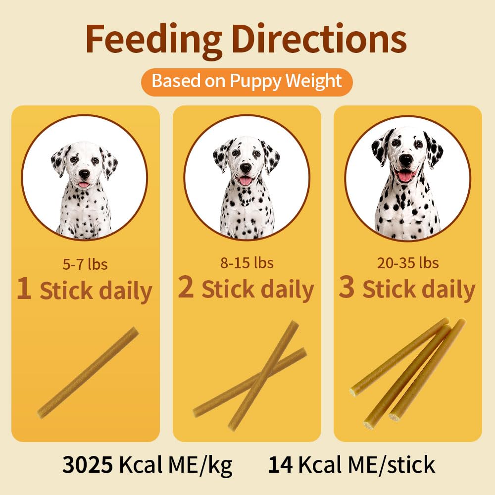 Peanut Butter Flavor Natural Puppy Chew Sticks 3.7oz L367