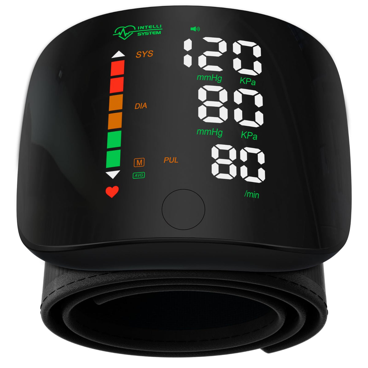 Wrist Blood Pressure Monitor Led Display Black Y55824