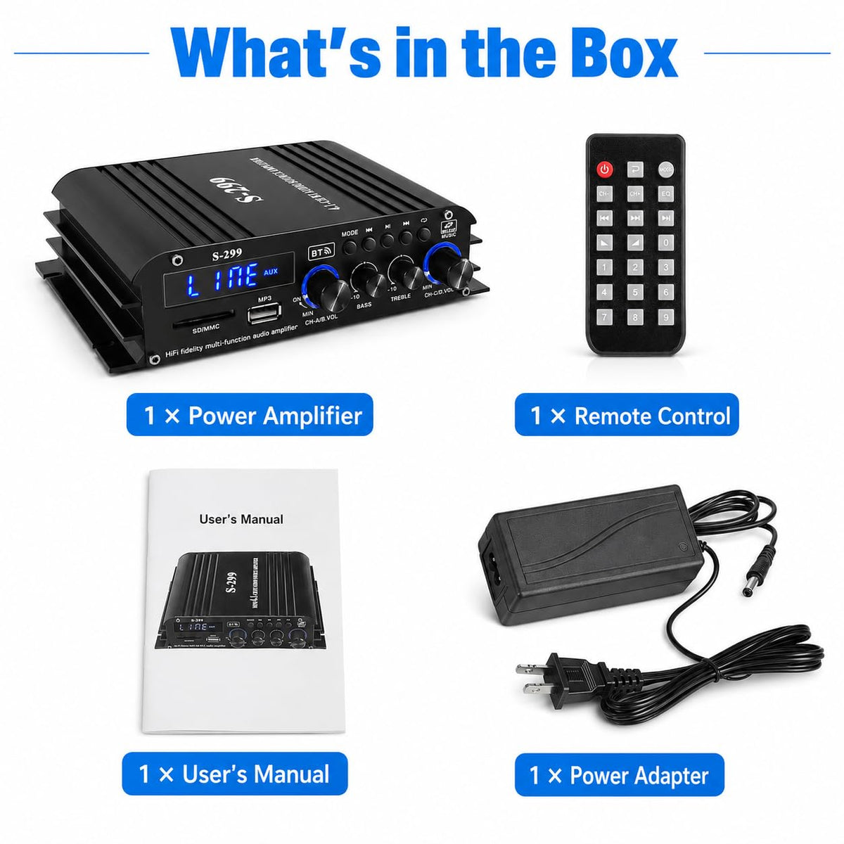 4.1 Channel Home Audio Amplifier Receiver A513