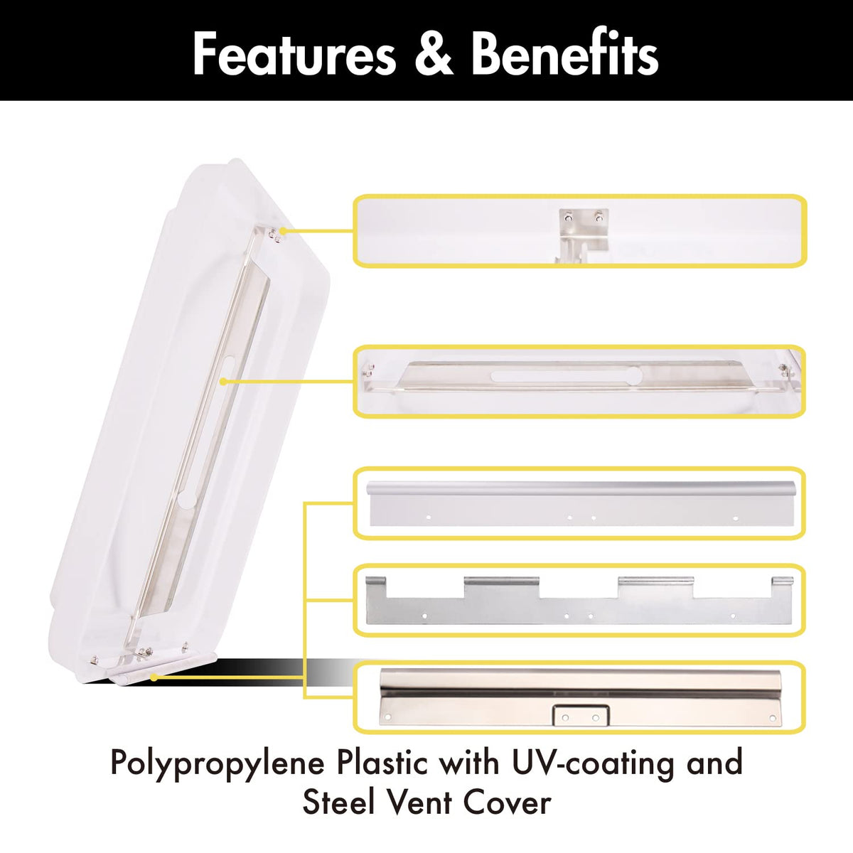 White RV Vent Lid Replacements 2-Pack A66281
