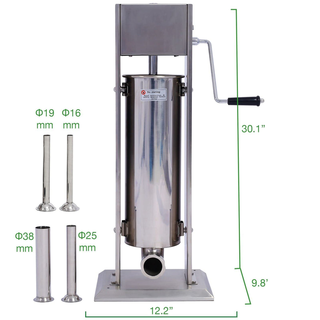 Stainless Steel 2 Speed Vertical Sausage Stuffer with 4 Nozzles T465