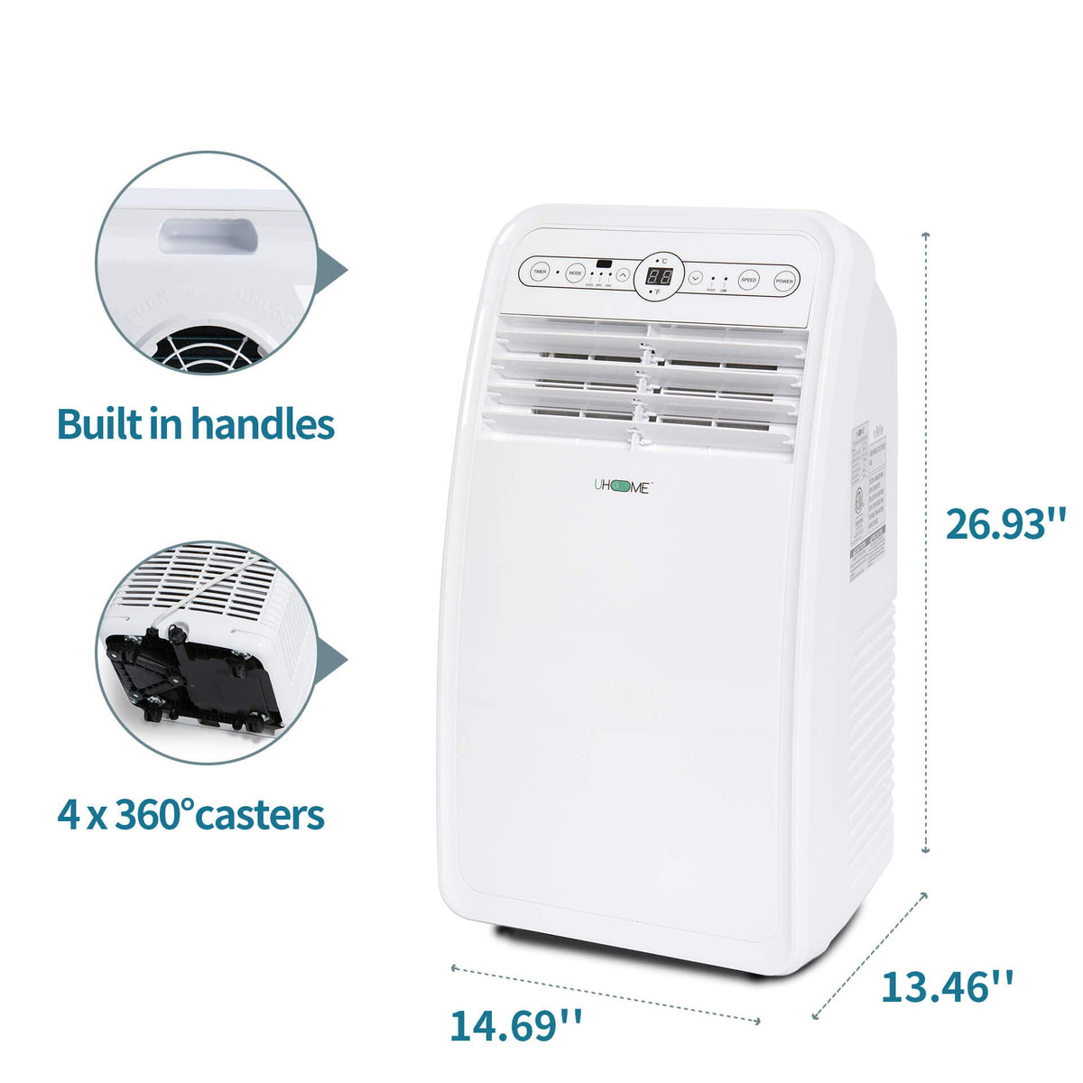 8000 BTU White Portable Air Conditioner Z6413