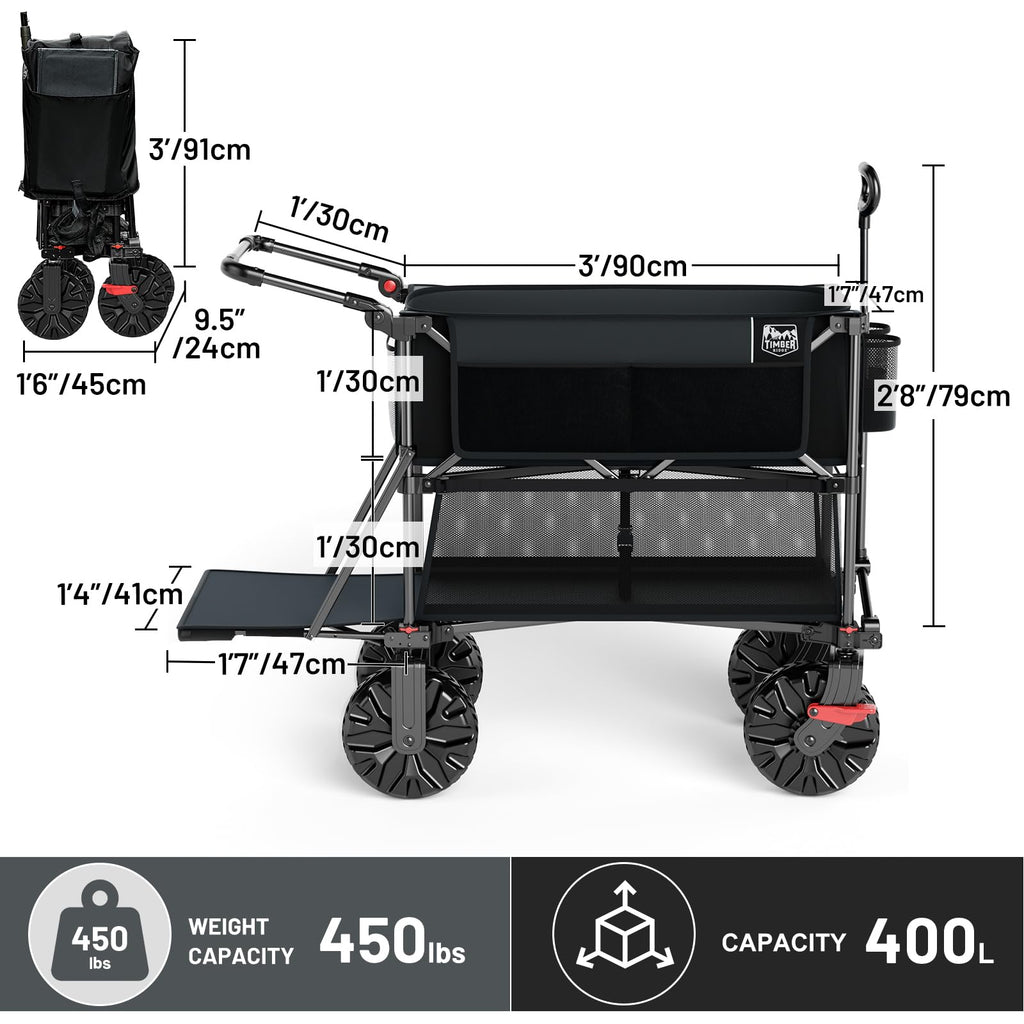 Double Decker Wagon 400L Capacity 450lb Load Z539057