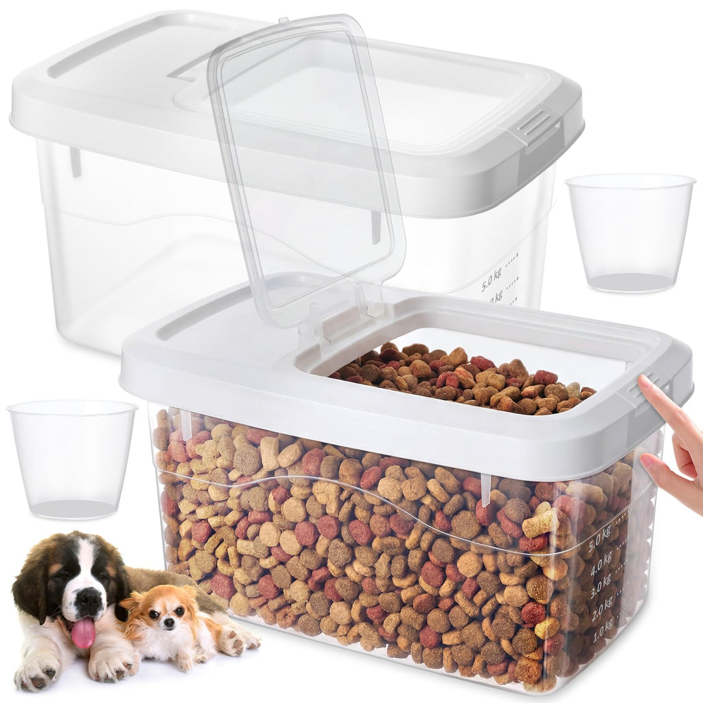 2 Pack 11 Lbs Airtight Dog Food Storage Container with Scoops Y48329
