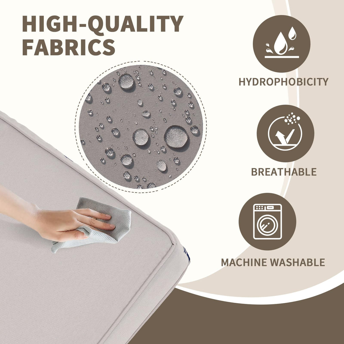 14 Piece Waterproof Outdoor Sofa Cushion Replacement with Zippers P5983