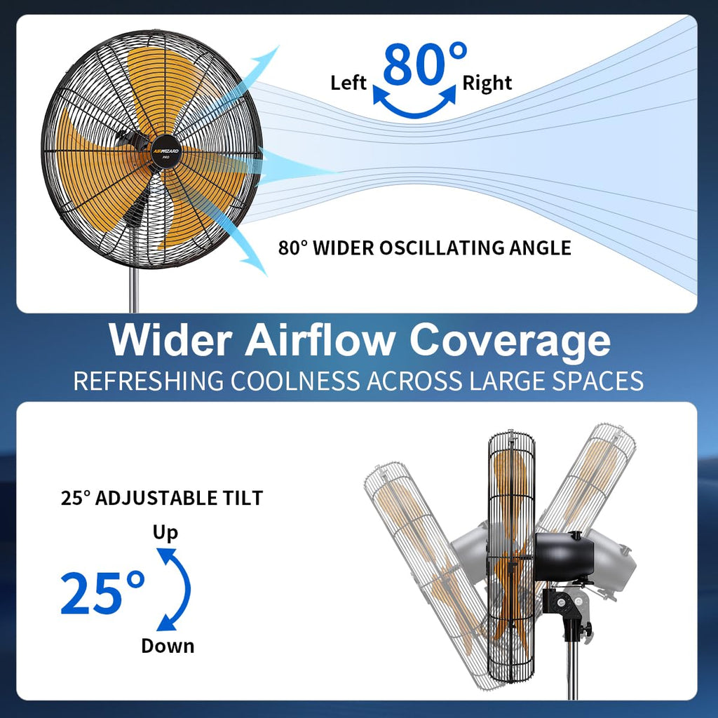 18 inch Oscillating High Velocity Pedestal Fan U59547