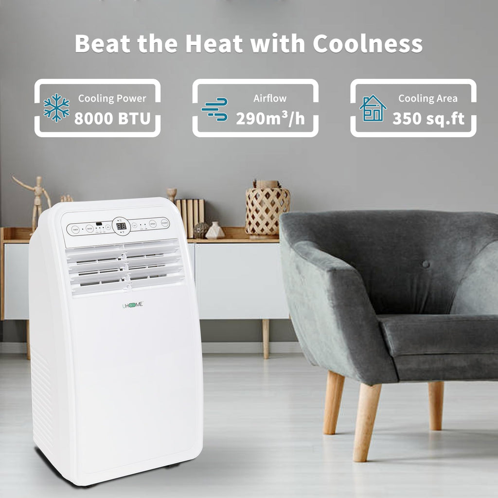 8000 BTU White Portable Air Conditioner Z6413