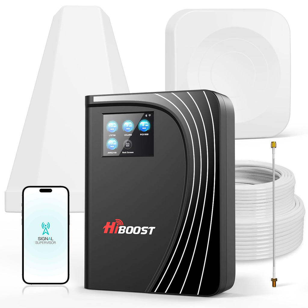 Cell Phone Booster 9,000 Sq Ft 4G LTE 5G LCD Touch Screen 70dB Gain V83874
