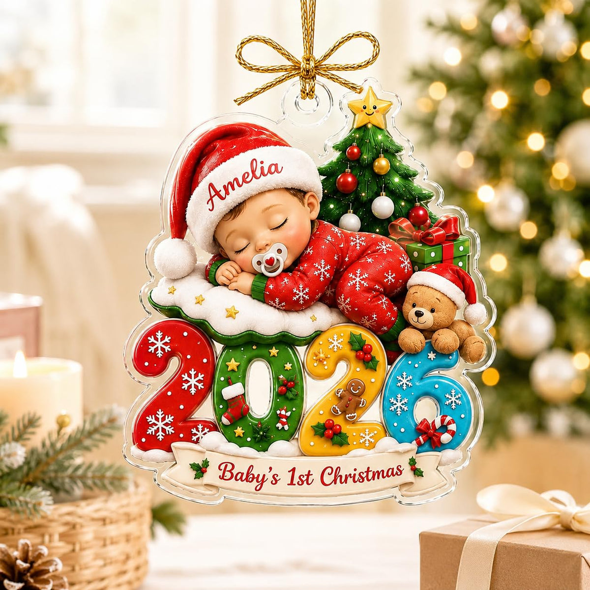 Baby First Christmas Ornament 2026 F388
