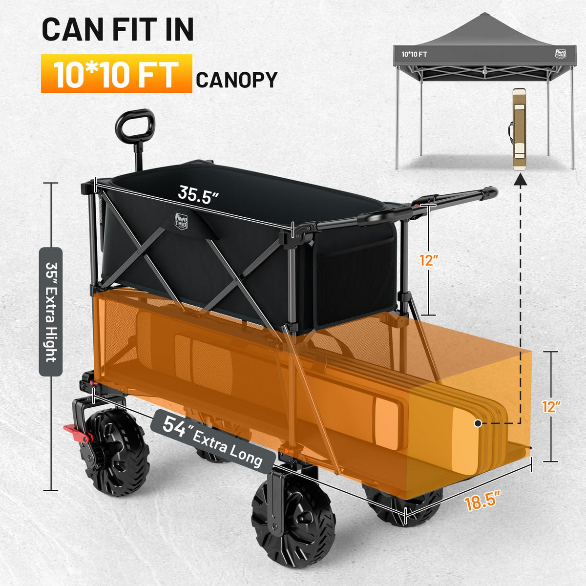 Double Decker Wagon 400L Capacity 450lb Load Z539057