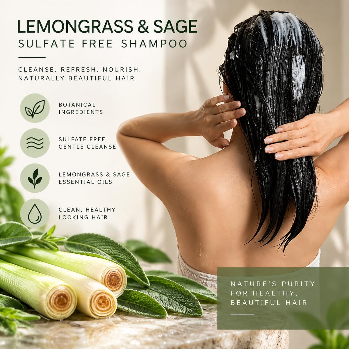 Sulfate-Free Shampoo & Conditioner Set 8 oz H90335