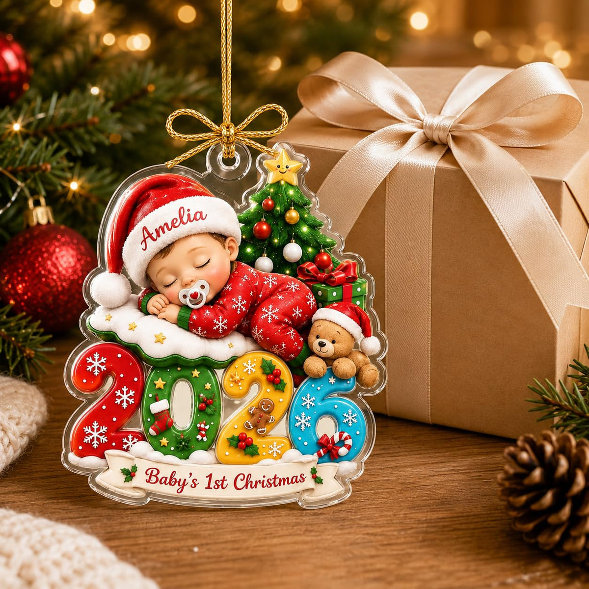 Baby First Christmas Ornament 2026 F388