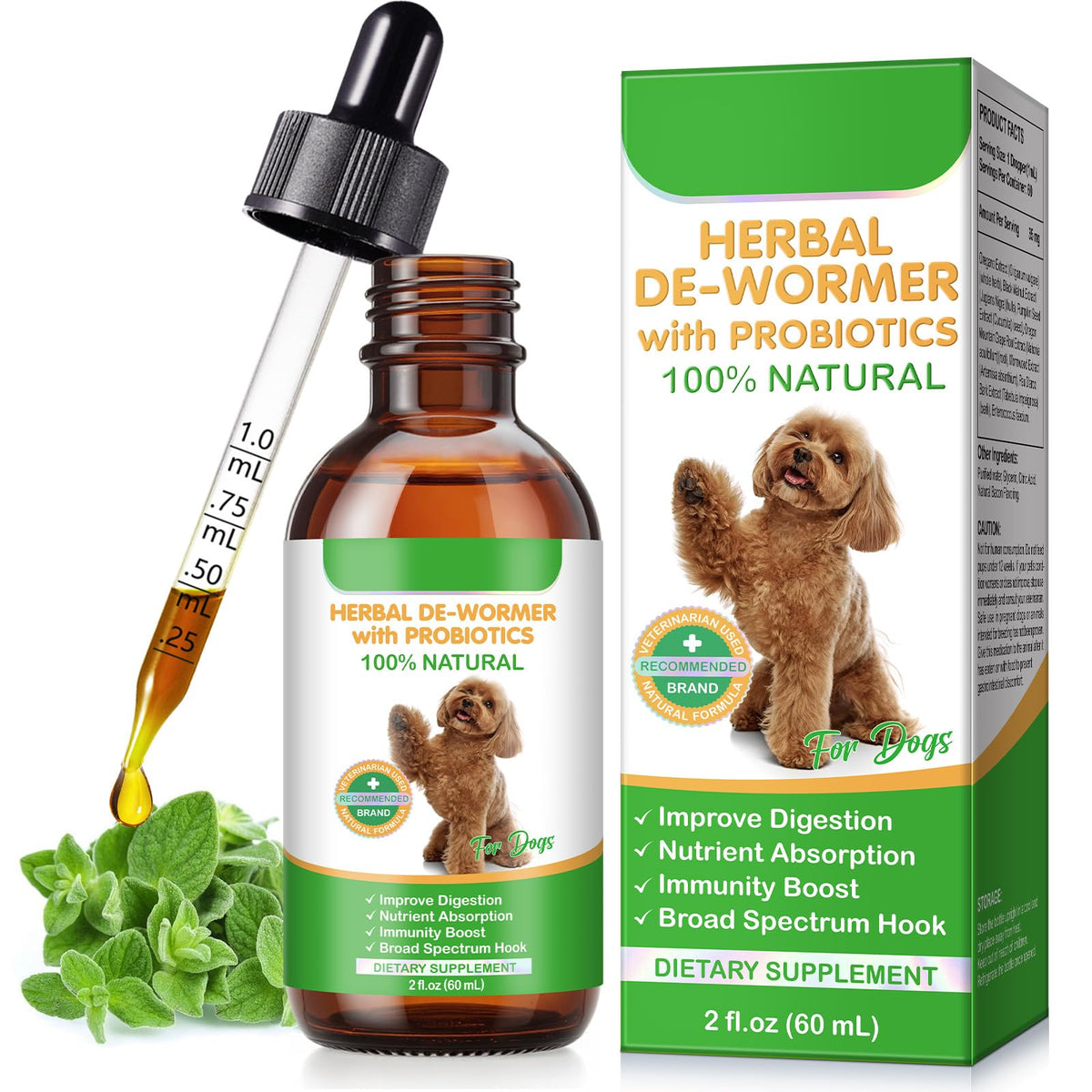 2 Fl Oz Herbal Digestive Support for Dogs R81495